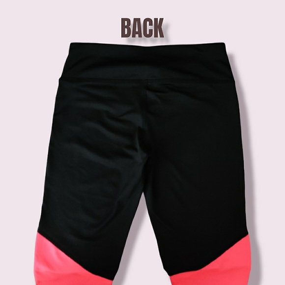 NEW Material Girl Active Juniors Small Leggings Black Pink & White - Picture 5 of 9
